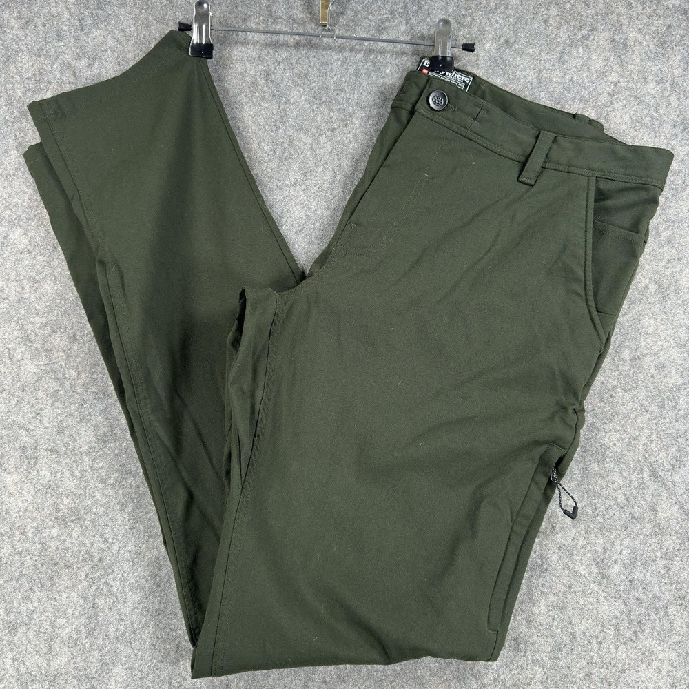 686 Everywhere Multi Shell Pants Mens 36x34 Green Softshell Slim Fit Hiking